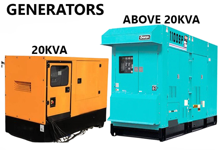 20KVA AND ABOVE 20KVA GENERATORS 